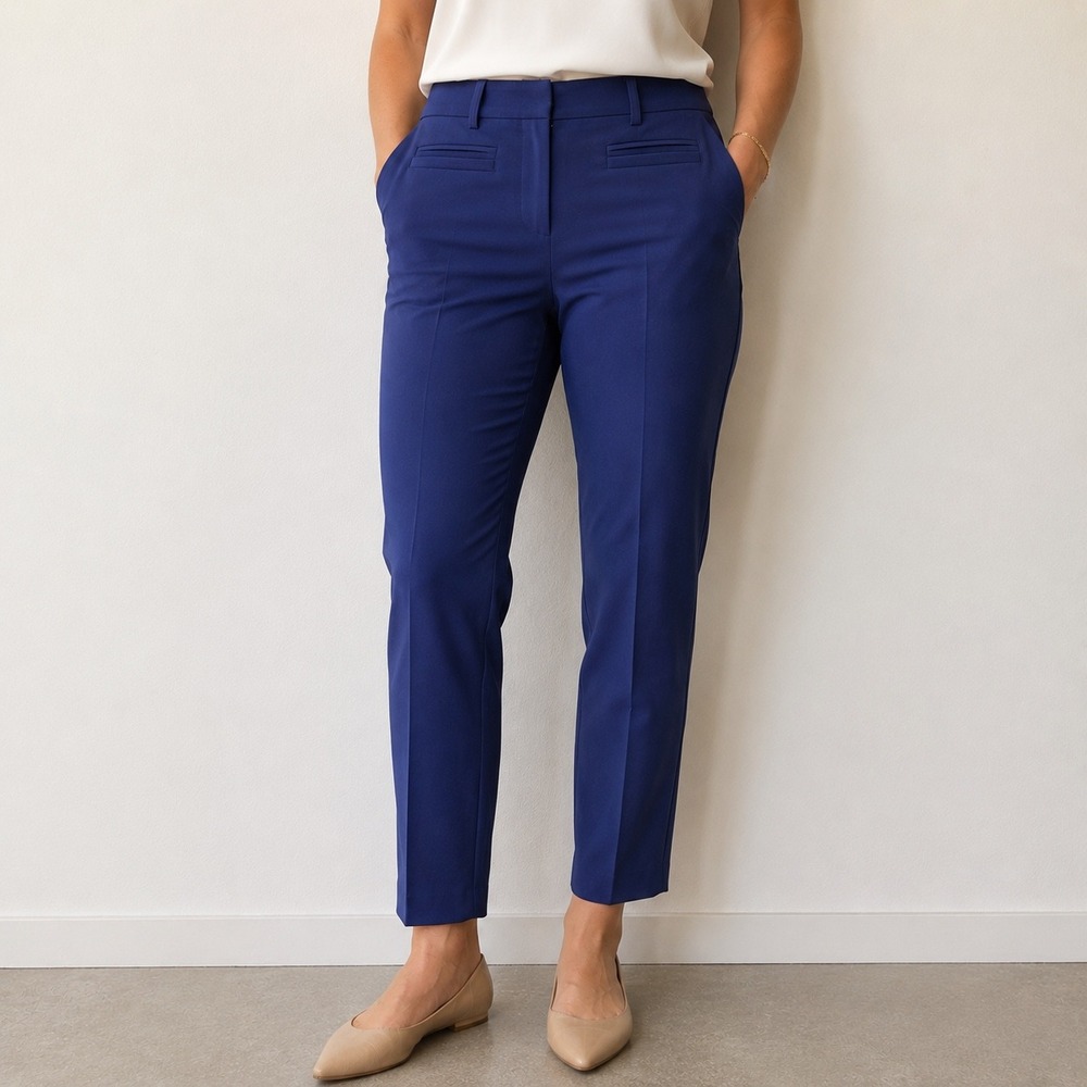 Banana Republic Blue Sloan Fit Slim Ankle Pants Size 12 Business Professional